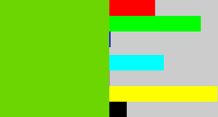 Hex color #6bd602 - dark lime green