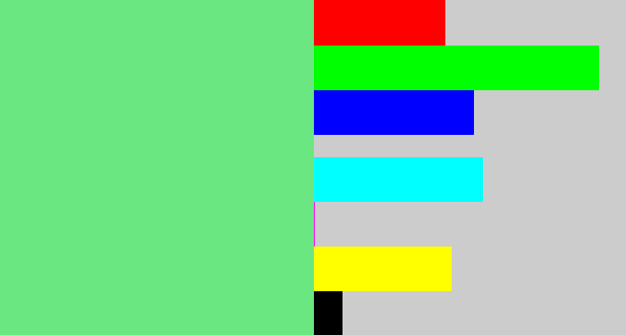 Hex color #6be781 - lightgreen