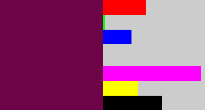 Hex color #6c0447 - velvet