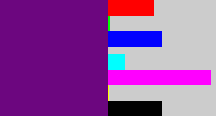 Hex color #6c067f - darkish purple