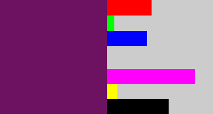 Hex color #6c1261 - velvet