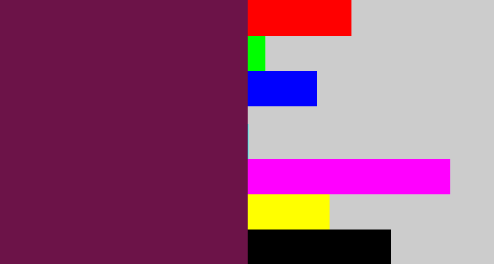 Hex color #6c1348 - velvet