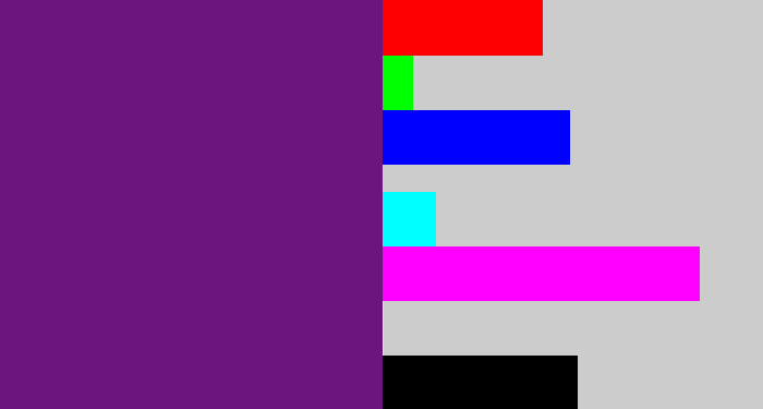 Hex color #6c157e - darkish purple