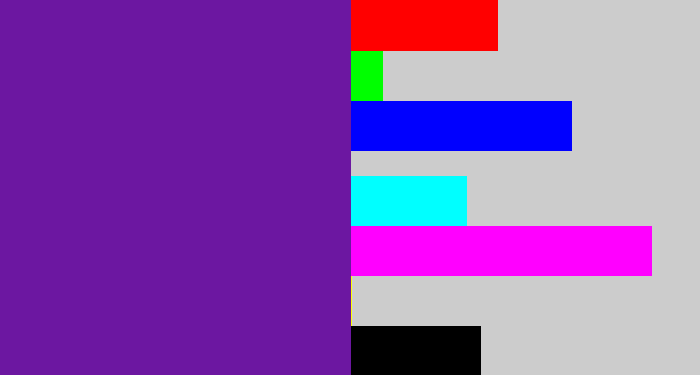 Hex color #6c17a1 - purple