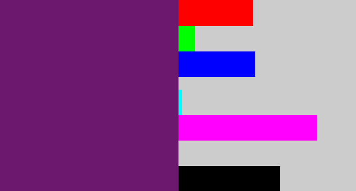 Hex color #6c186e - darkish purple