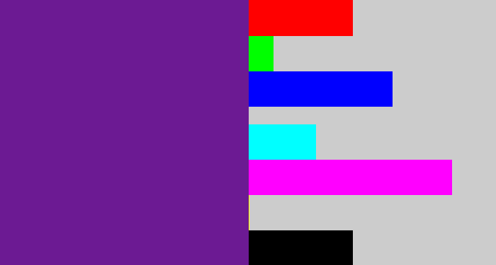 Hex color #6c1a93 - purple