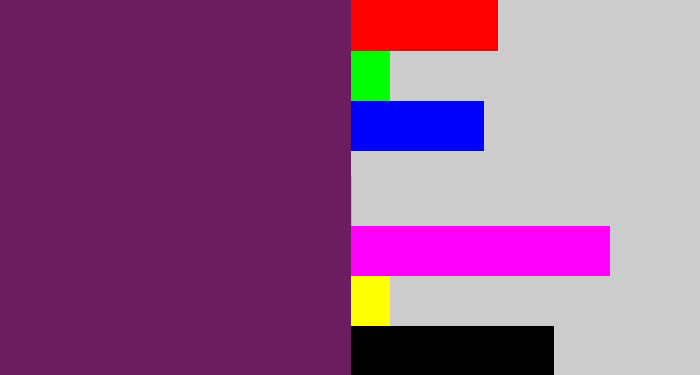 Hex color #6c1c60 - darkish purple