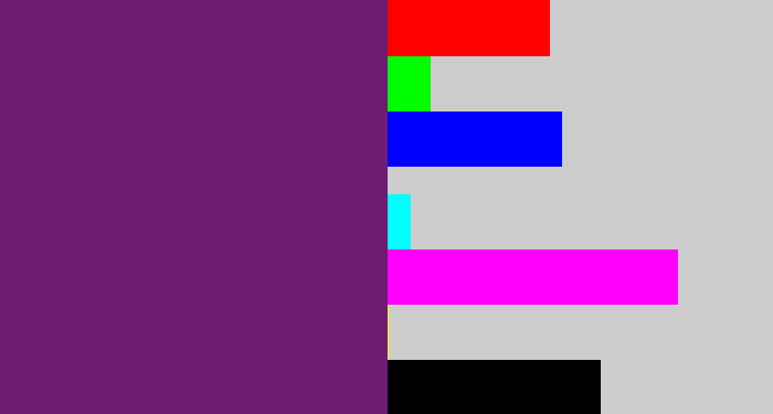 Hex color #6c1d73 - darkish purple