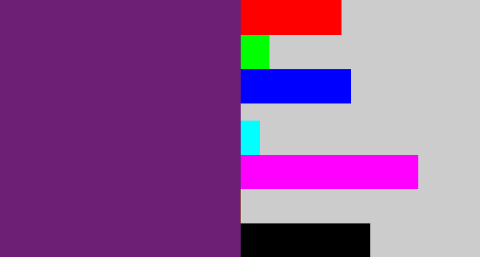Hex color #6c1f75 - darkish purple