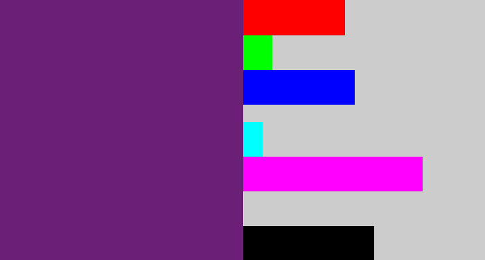 Hex color #6c1f76 - darkish purple