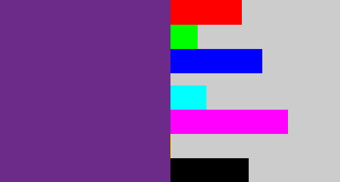 Hex color #6c2a89 - purple