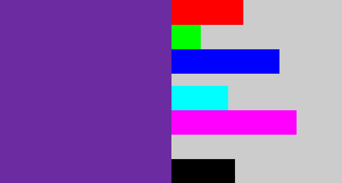 Hex color #6c2ba0 - purple