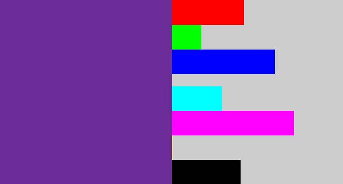 Hex color #6c2c98 - purple