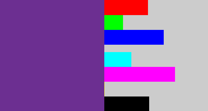 Hex color #6c2f91 - purple