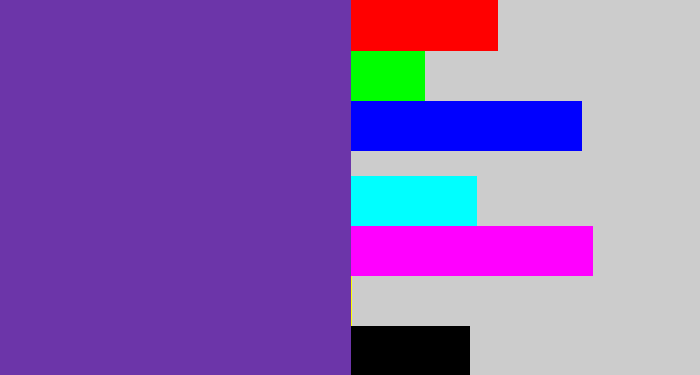 Hex color #6c35a9 - purple