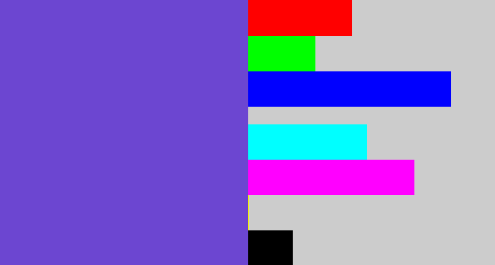 Hex color #6c46d1 - bluey purple