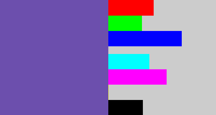 Hex color #6c4fad - iris