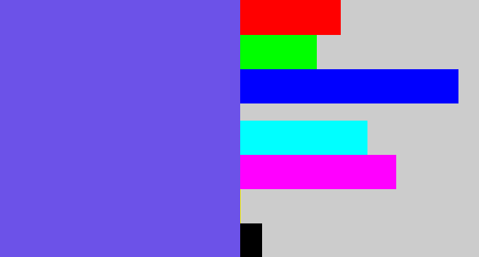 Hex color #6c52e8 - purpleish blue