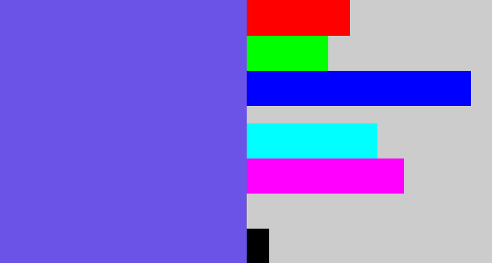 Hex color #6c53e7 - purpleish blue