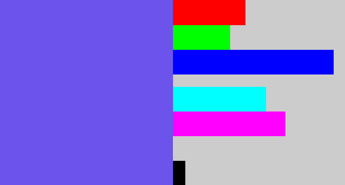 Hex color #6c53ec - purpleish blue
