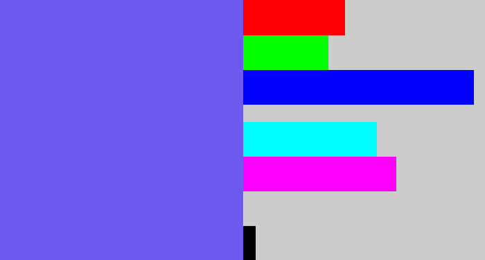 Hex color #6c59f1 - purpleish blue