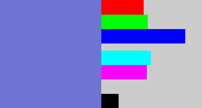 Hex color #6c75d3 - dark periwinkle