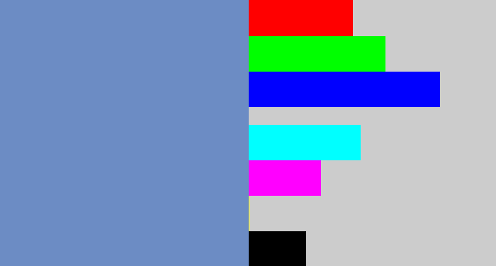 Hex color #6c8cc4 - faded blue