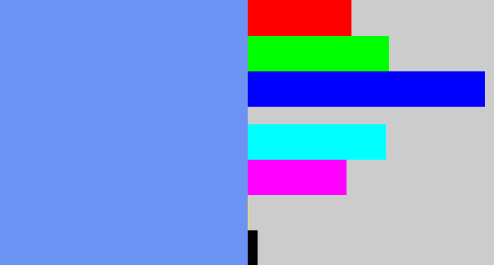 Hex color #6c92f4 - soft blue