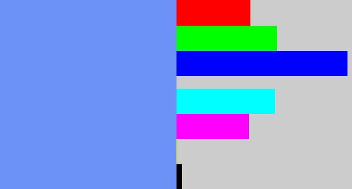 Hex color #6c92f7 - soft blue