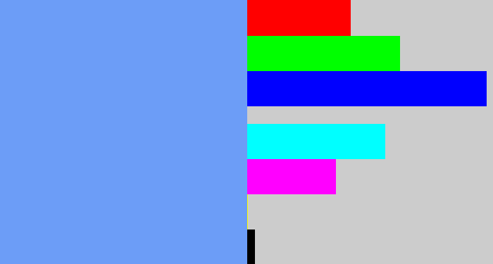 Hex color #6c9df7 - soft blue