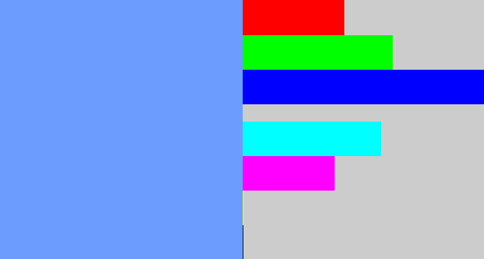 Hex color #6c9dfe - soft blue