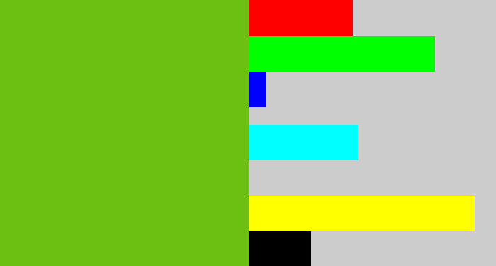 Hex color #6cc011 - frog green