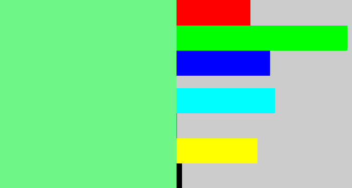 Hex color #6cf786 - lightgreen