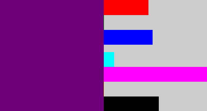 Hex color #6d0079 - darkish purple