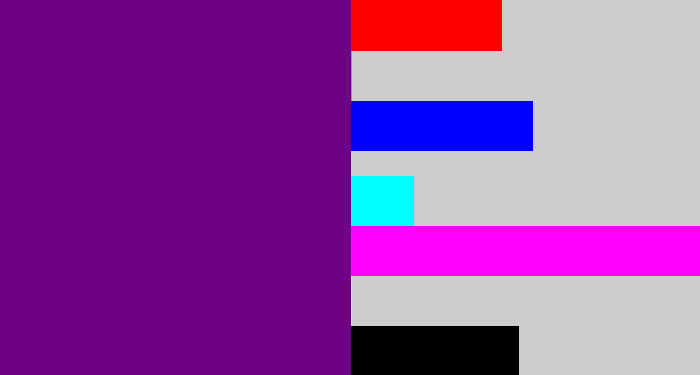 Hex color #6d0085 - darkish purple