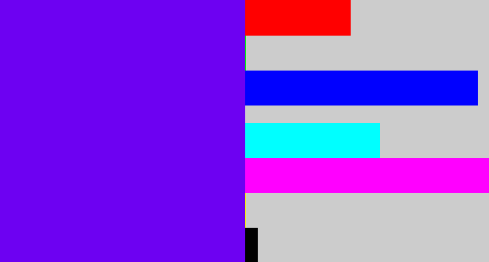 Hex color #6d01f2 - blue violet
