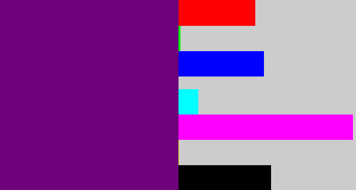 Hex color #6d027b - darkish purple