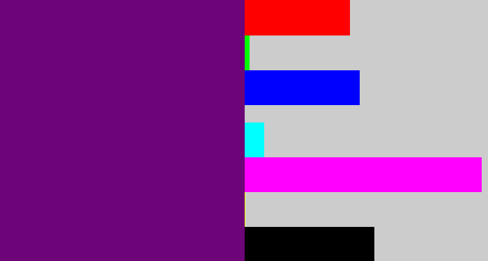 Hex color #6d0477 - darkish purple