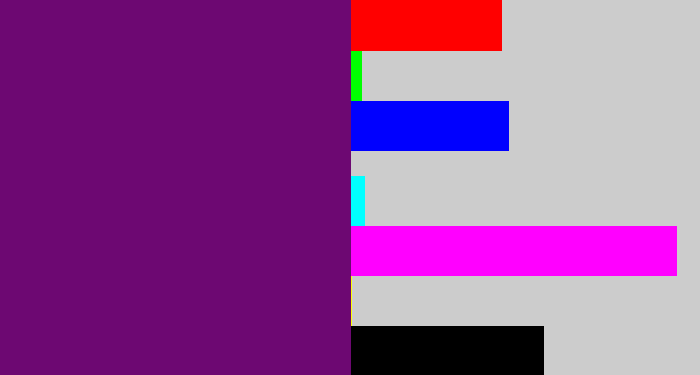 Hex color #6d0872 - darkish purple