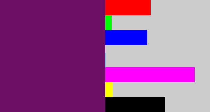 Hex color #6d1065 - darkish purple
