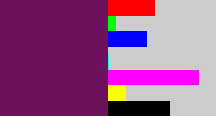 Hex color #6d115c - velvet