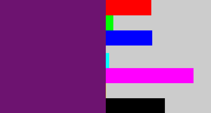 Hex color #6d1370 - darkish purple