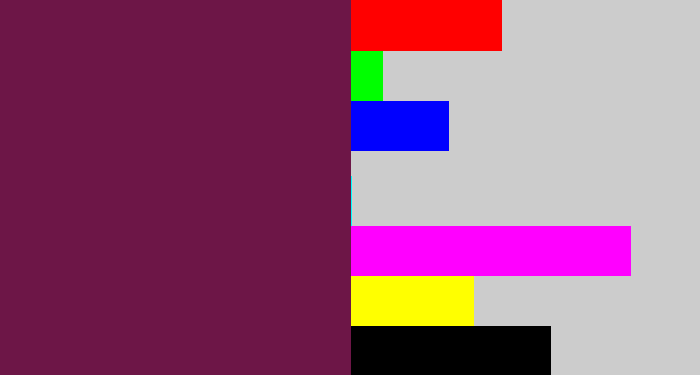 Hex color #6d1647 - velvet