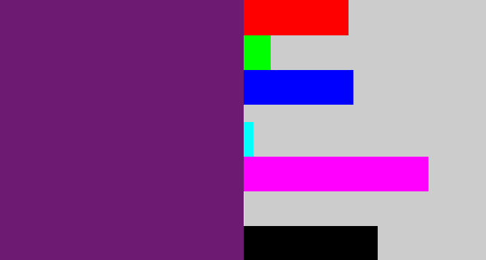 Hex color #6d1b72 - darkish purple