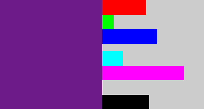 Hex color #6d1b89 - darkish purple