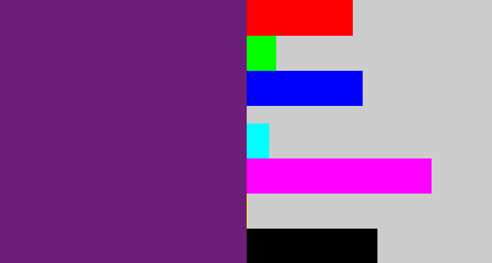 Hex color #6d1e78 - darkish purple