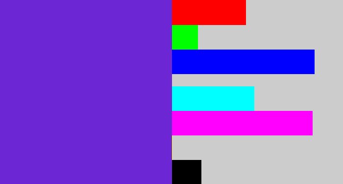 Hex color #6d26d3 - purple/blue