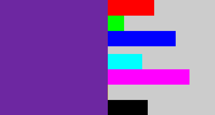 Hex color #6d27a1 - purple
