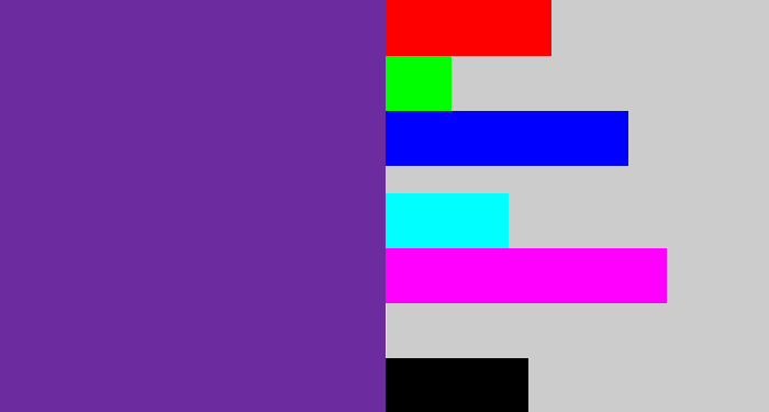 Hex color #6d2ba0 - purple