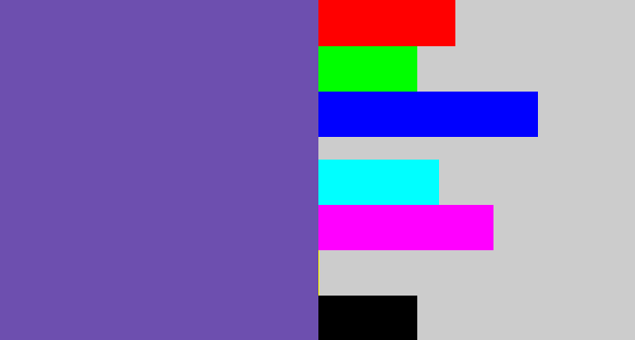 Hex color #6d4faf - iris